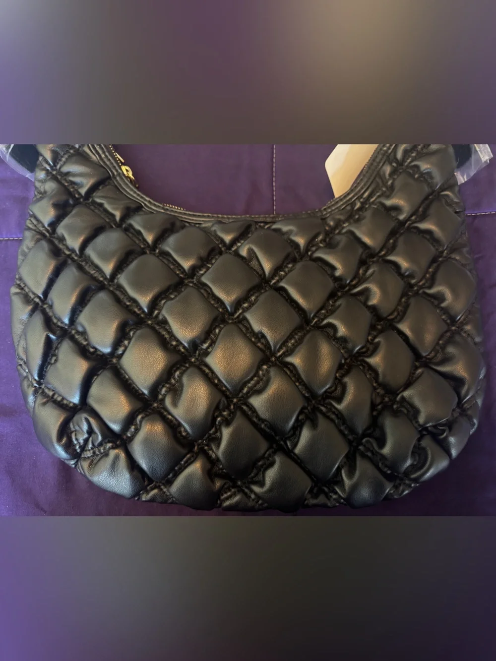 Quilted Black Shoulder Bag NWT